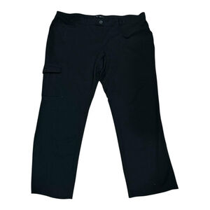 George Pants Womens XL Black Cargo Stretch Pockets Straight Leg Casual Work